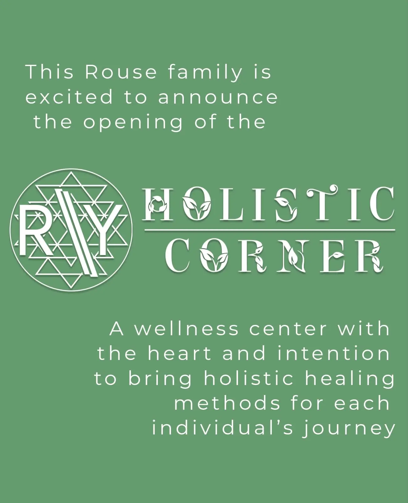 Holistic Corner grand opening flyer